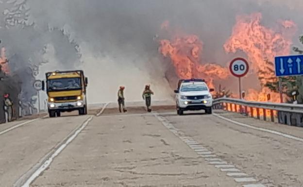 El Infoex declara el nivel 2 de peligrosidad en el incendio de Monfragüe