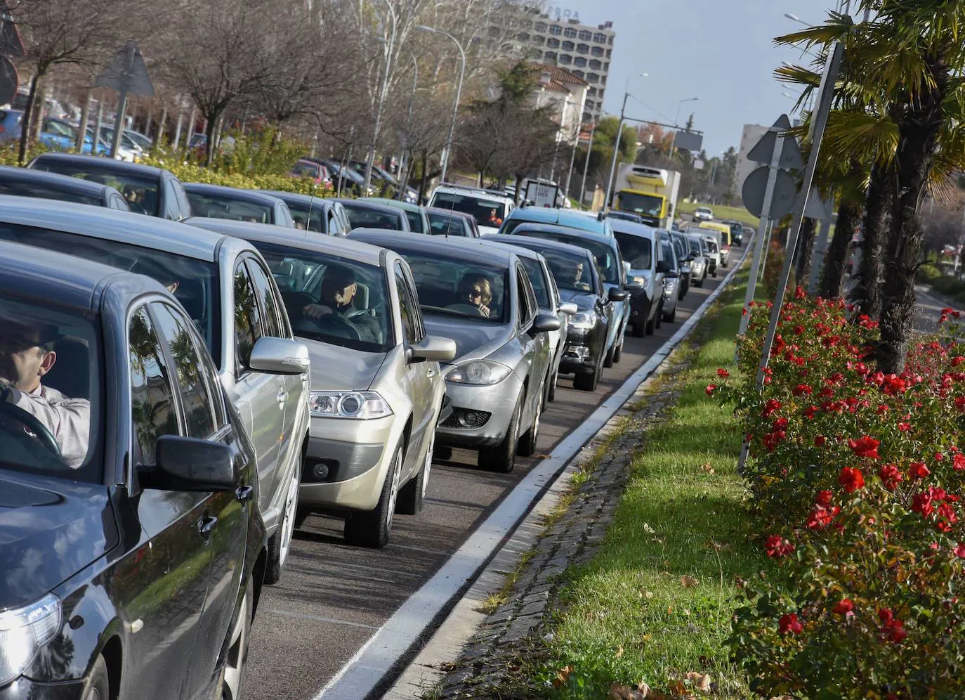 El Ayuntamiento, la UEx y el SES buscan cómo agilizar el tránsito en la avenida de Elvas