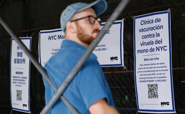 Punto de vacunación contra la viruela del mono en Nueva York./Afp