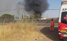 Estabilizado el incendio entre la carretera de Olivenza y Las Vaguadas en Badajoz