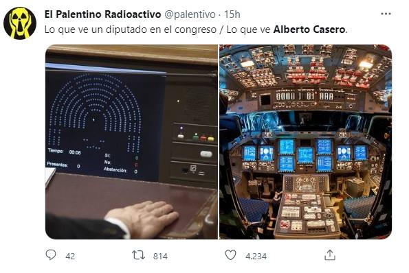 Casero vuelve a inundar las redes de 'memes' tras equivocarse otra vez en una votación del Congreso