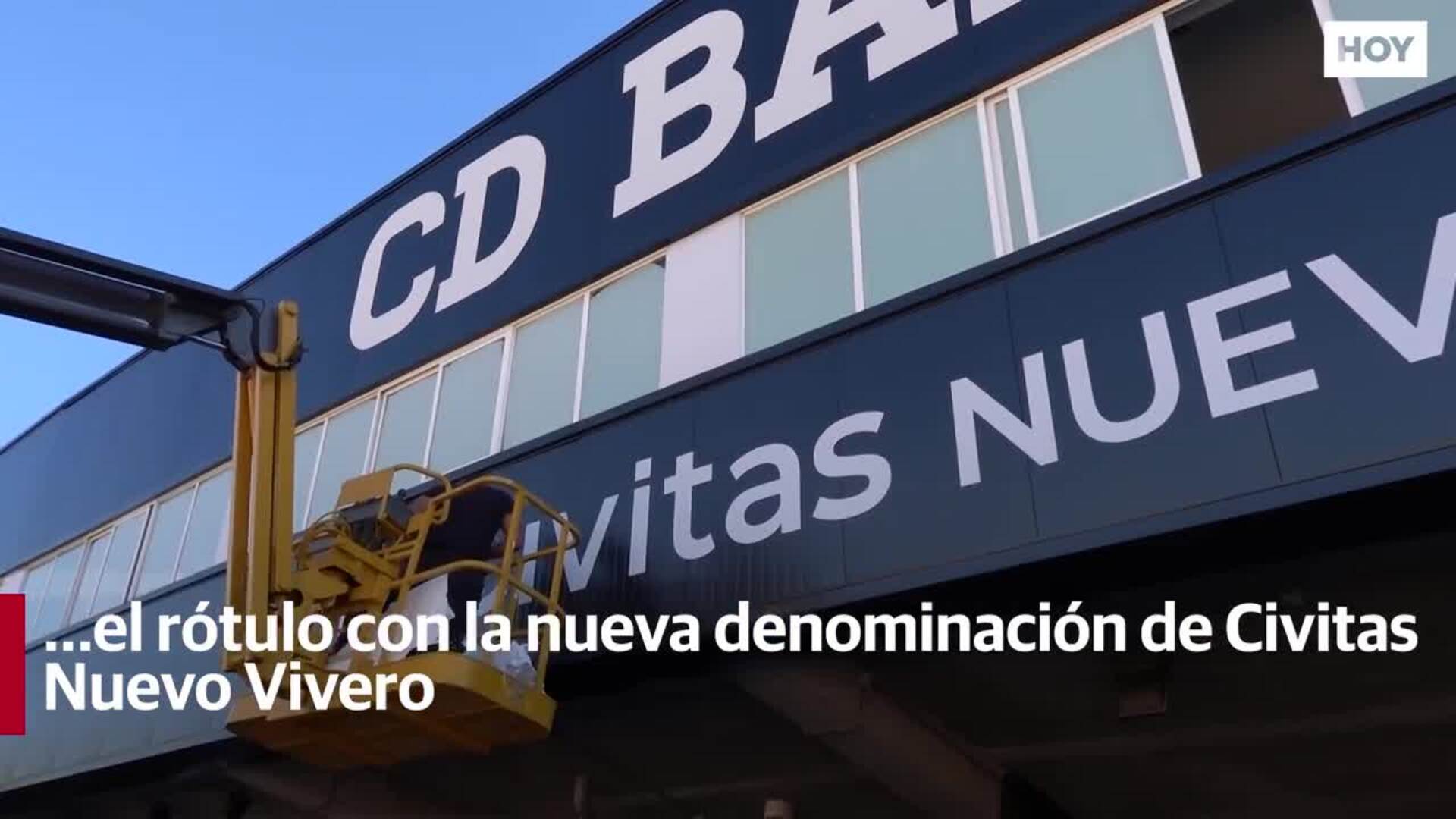 El estadio del Badajoz ya luce su nuevo nombre