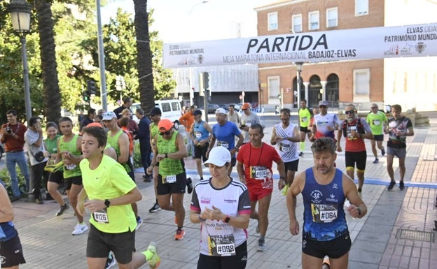 La media maratón Badajoz-Elvas es para los valientes
