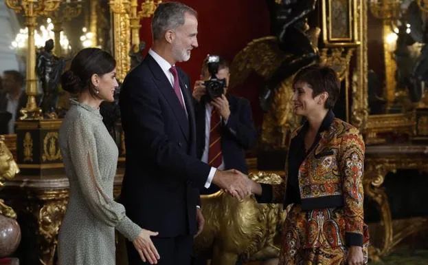 Isabel Rodríguez in the besamanos in the Royal Palace on October 12.