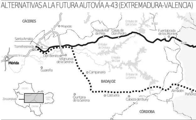 Castilla-La Mancha da por hecho que habrá A-43 y que irá por la opción sur
