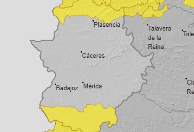 La borrasca Beatrice pone en alerta por fuertes lluvias y viento al norte y sur de Extremadura