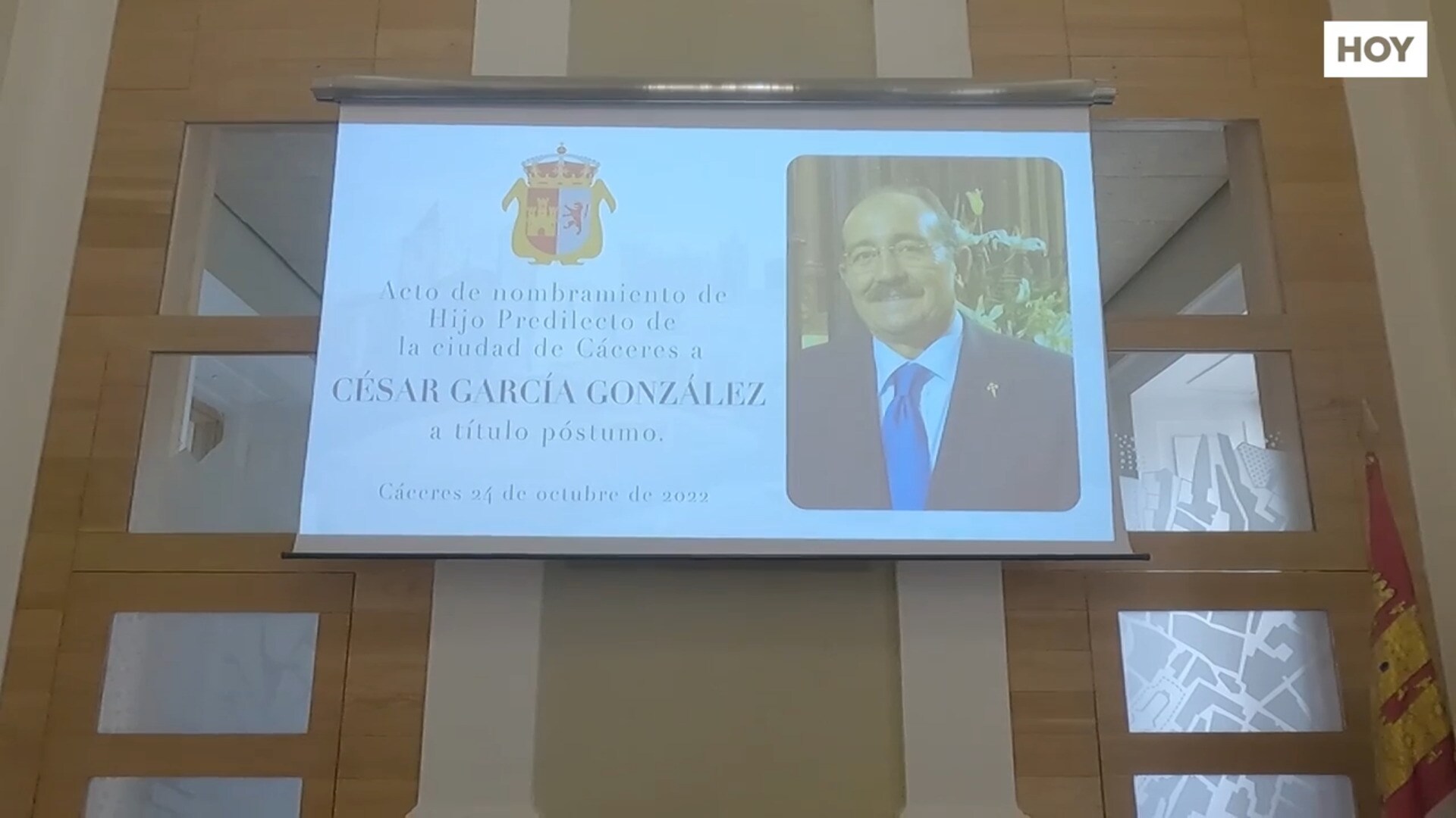 César García, nuevo Hijo Predilecto de la ciudad de Cáceres