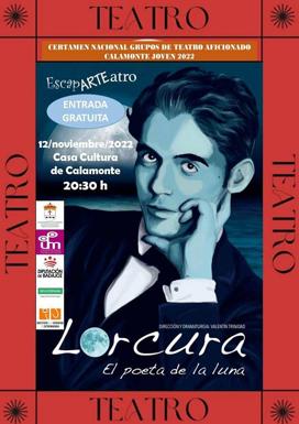 Escaparteatro representa 'Lorcura, el poeta de la luna' en la Casa de Cultura