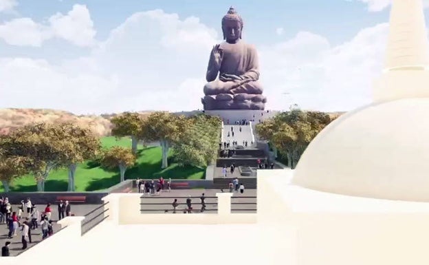 La Fundación Lumbini inicia los trámites para erigir en el monte Arropé de Cáceres un buda de 47 metros