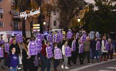 Manifestaciones contra la violencia machista en Extremadura