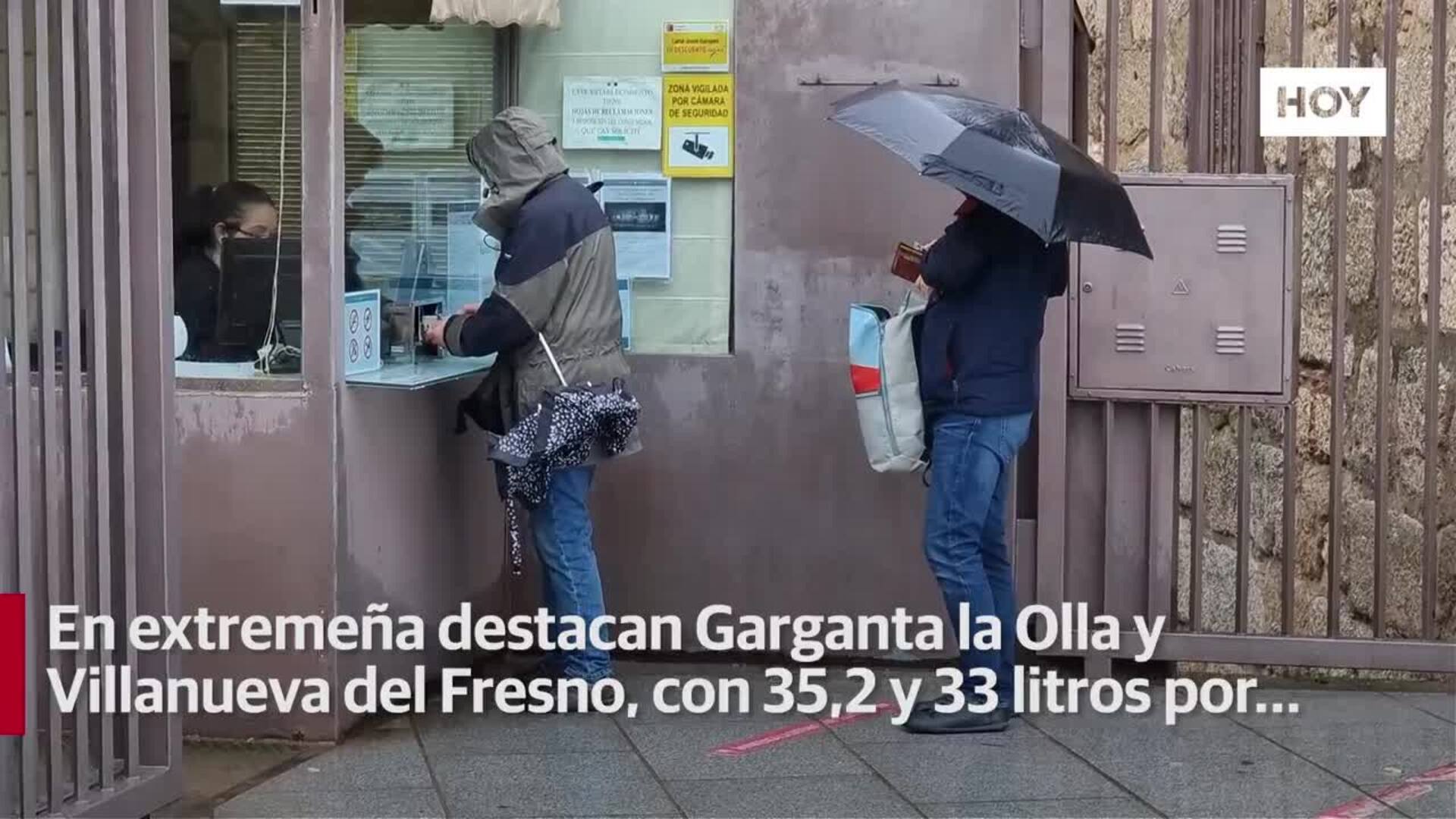 La borrasca deja más de 30 litros en la región y las lluvias continúan