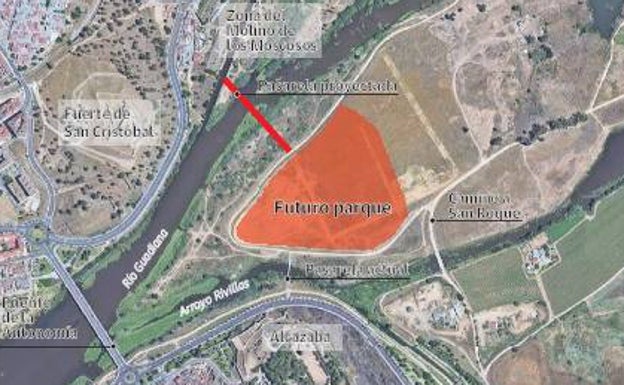 El futuro parque de El Pico de Badajoz ocupará 20 hectáreas