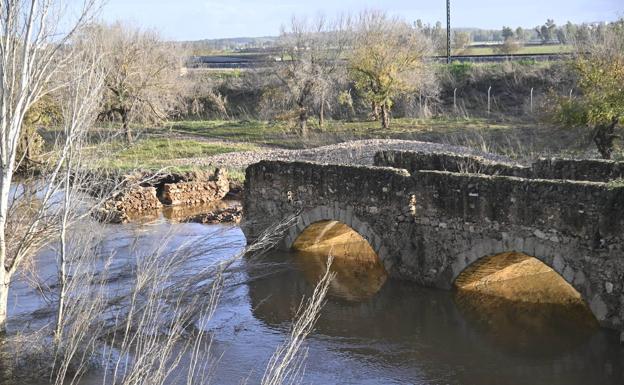 Se derrumba el histórico puente de Cantillana tras la crecida del río Gévora