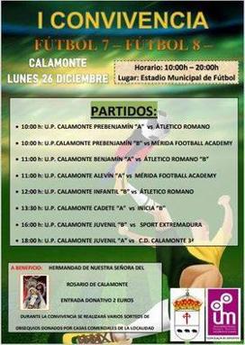 I Convivencia de fútbol a favor de la Hermandad de Ntra. Sra. del Rosario de Calamonte