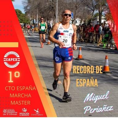 El calamonteño Miguel PeriAñez logra la medalla de oro en el Campeonato de España Marcha Master