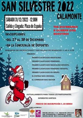 Calamonte celebrará la San Silvestre el último día del año