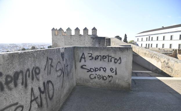 La Policía identifica a los autores de varias pintadas en La Alcazaba a través de las redes sociales