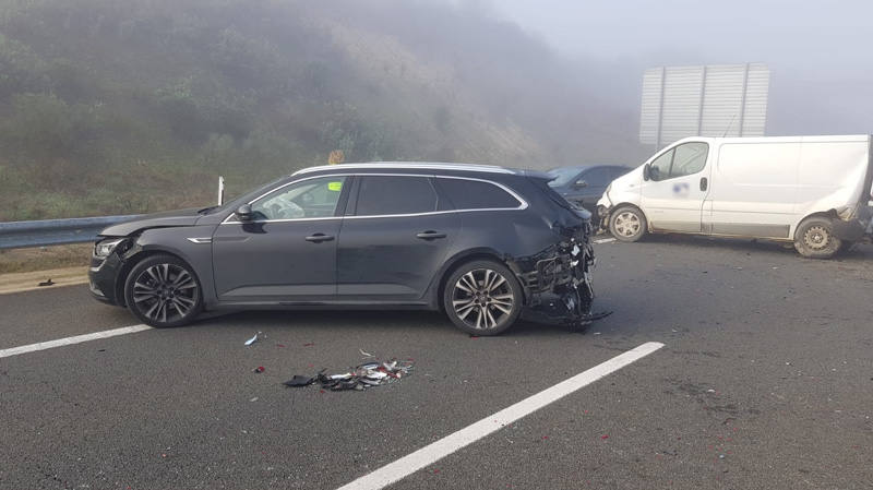 Colisión múltiple en la EX-A1, cerca de Galisteo