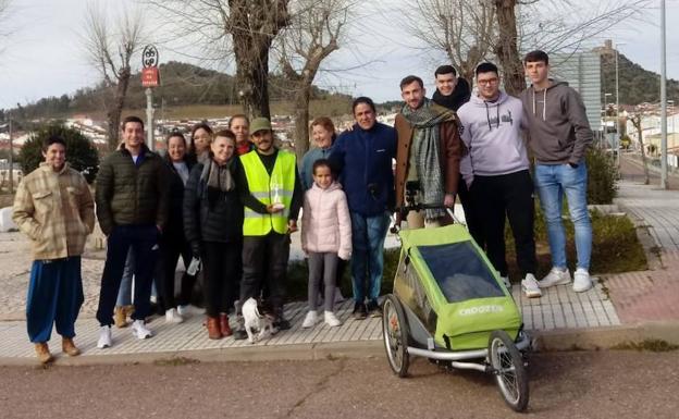 Vuelve a Alconchel el joven José Calaco Mulero, tras caminar más de 2.000 kilómetros