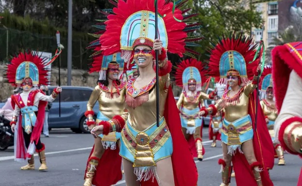 Un momento del desfile que inauguró el año pasado la reactivación del carnaval de Plasencia. 