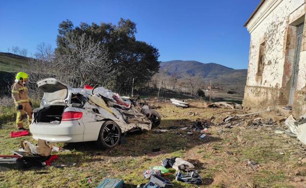 El conductor muerto en Logrosán se salió en una curva y chocó contra una casa deshabitada