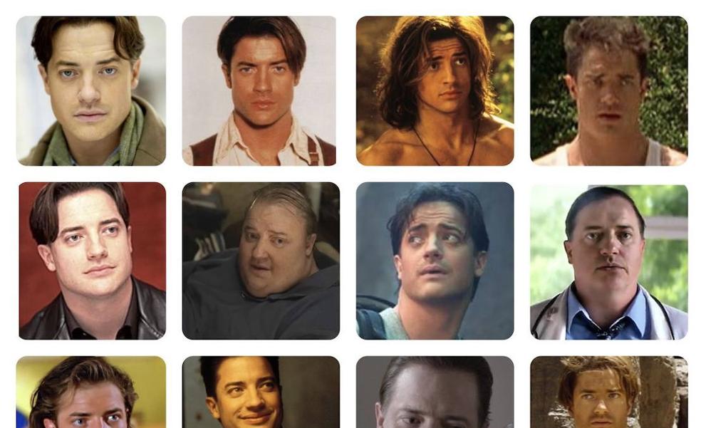 Todas las caras de Brendan Fraser