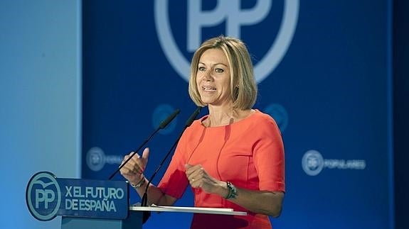 Cospedal tacha al PSOE de «radical, independentista y demagogo»