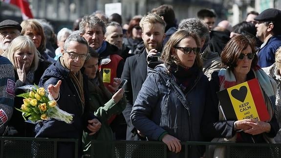 Multitudinaria marcha contra el terror en Bruselas