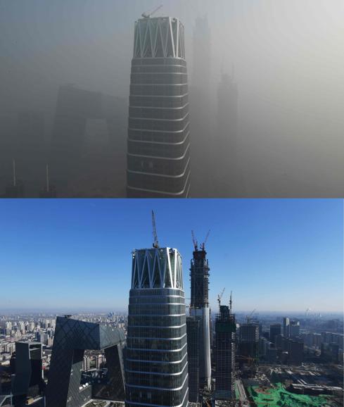 Pekín empieza el 2017 bajo una espesa capa de contaminación