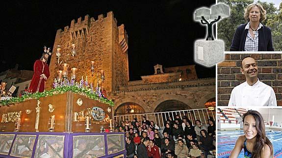 Nora de Liechtenstein, José Pizarro, Fátima Gallardo y la Semana Santa de Cáceres, Extremeños de HOY 2014
