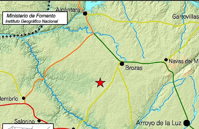Brozas registra un terremoto de magnitud 3