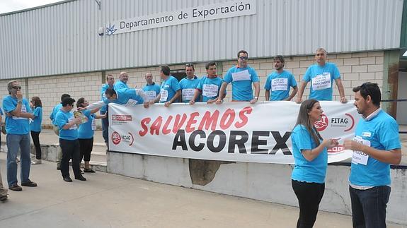 Los trabajadores de Acorex denuncian el impago de los atrasos salariales