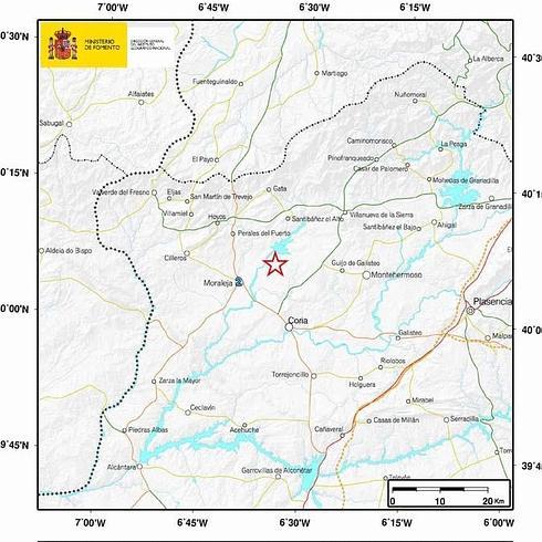 Registrado un pequeño terremoto en Calzadilla, de magnitud 2,6