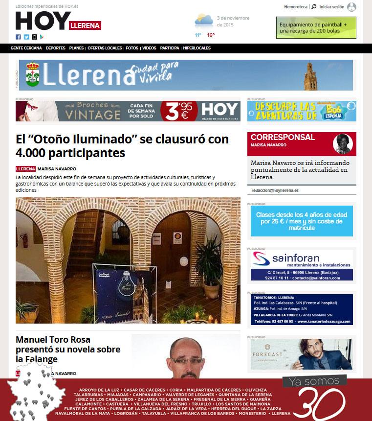 HOY Llerena renueva su web