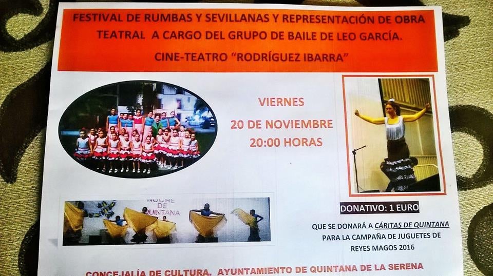 El grupo de baile de Leo García organiza un festival benéfico para ayudar a Cáritas en su campaña de juguetes