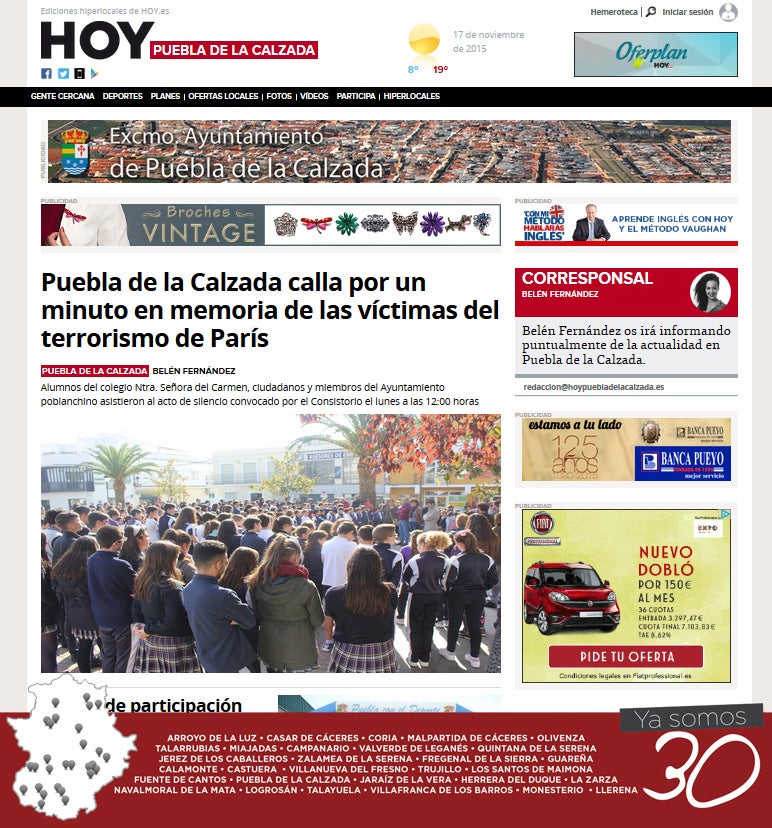 HOY Puebla de la Calzada renueva su web
