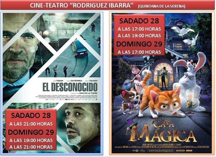 ‘El Desconocido’ y ‘La casa mágica’, próximas películas que se proyectarán en el cine teatro Rodríguez Ibarra