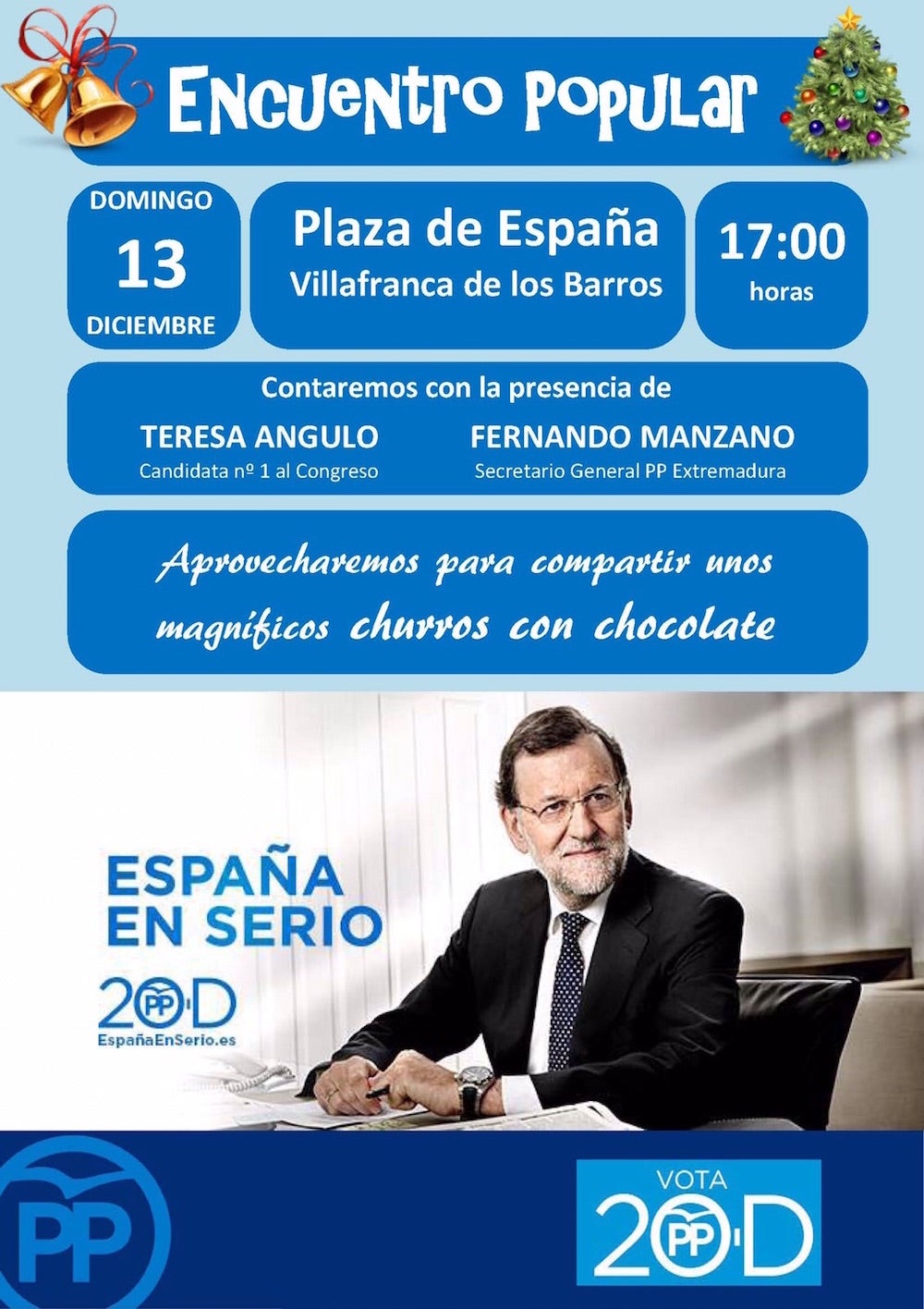 El PP celebra un encuentro este domingo en la Plaza de España