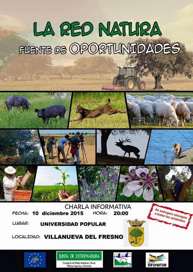Esta tarde tendrá lugar la charla sobre la Red Natura, de especial interés para agricultores, ganaderos y empresarios del sector