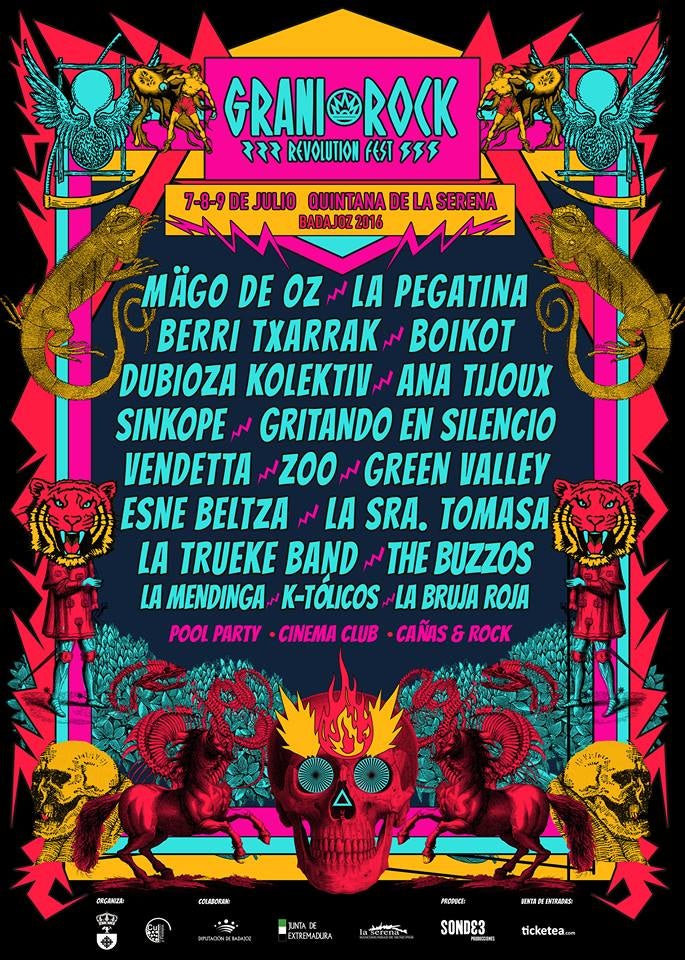 Mägo de Oz y La Pegatina encabezan el cartel de la tercera edición de Granirock