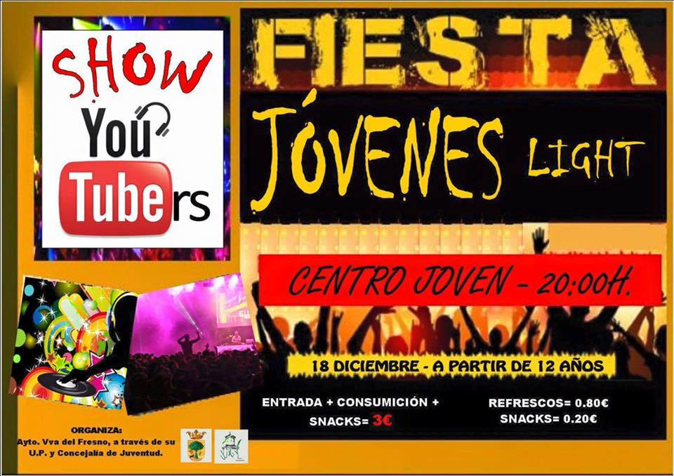Primera Fiesta Light en el Centro Joven este viernes