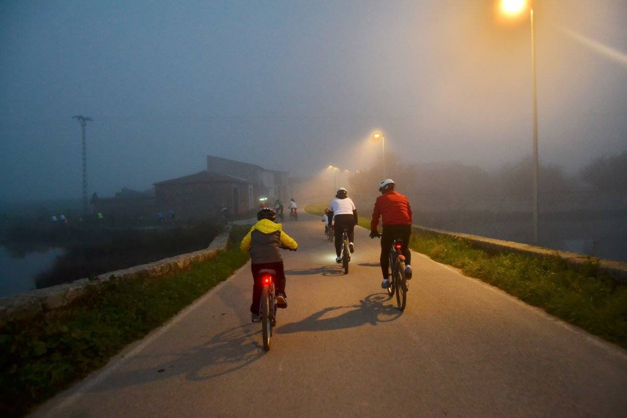 Todo preparado para la celebración de la ruta nocturna ciclista de APyF