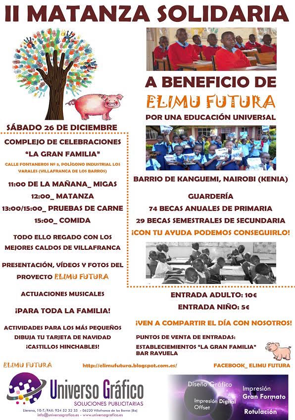 Hoy sábado se celebra la ‘II Matanza Solidaria’ a beneficio del proyecto ‘Elimu Futura’