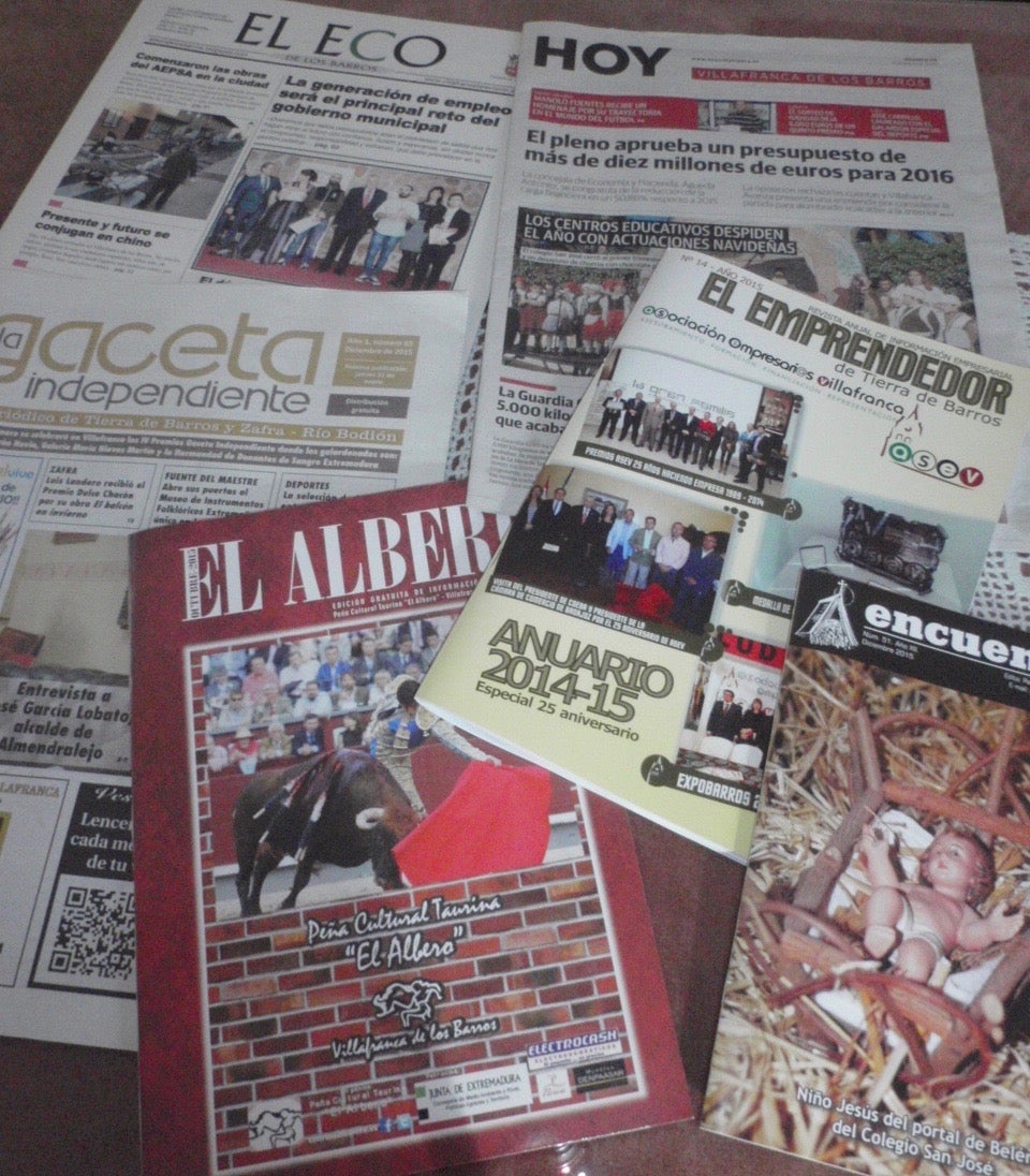 Las publicaciones locales aparecidas durante el pasado mes de diciembre hacen balance del año 2015