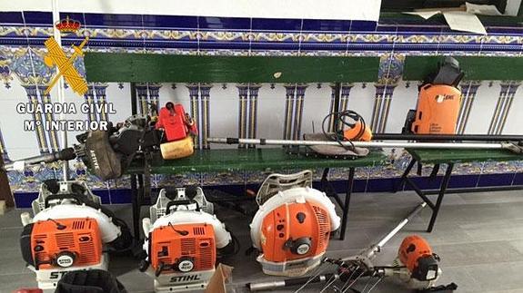 Detenido por cinco robos de maquinaria agrícola valorada en unos 6.000 euros