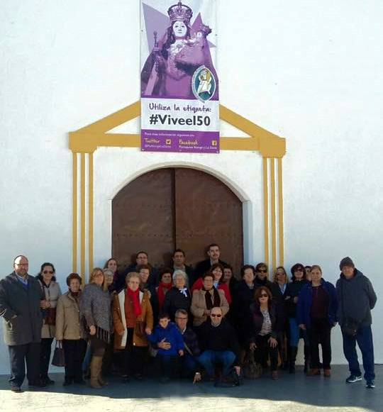 Un grupo de peregrinos de Mérida visita el templo jubilar de Nuestra Señora de las Nieves
