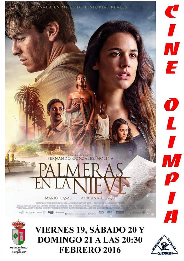 Triple sesión de cine el próximo fin de semana con 'Palmeras en la nieve'