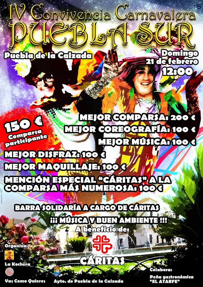 La cuarta Convivencia Carnavalera se celebrará el domingo