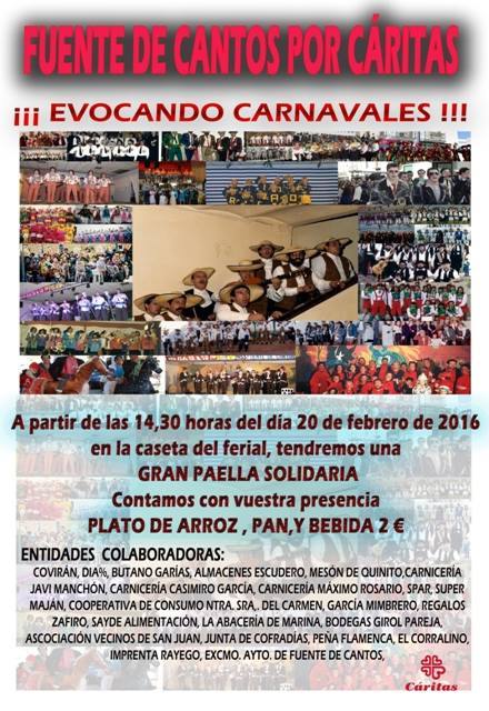 Este sábado, cita con la solidaridad en la fiesta Evocando Carnavales