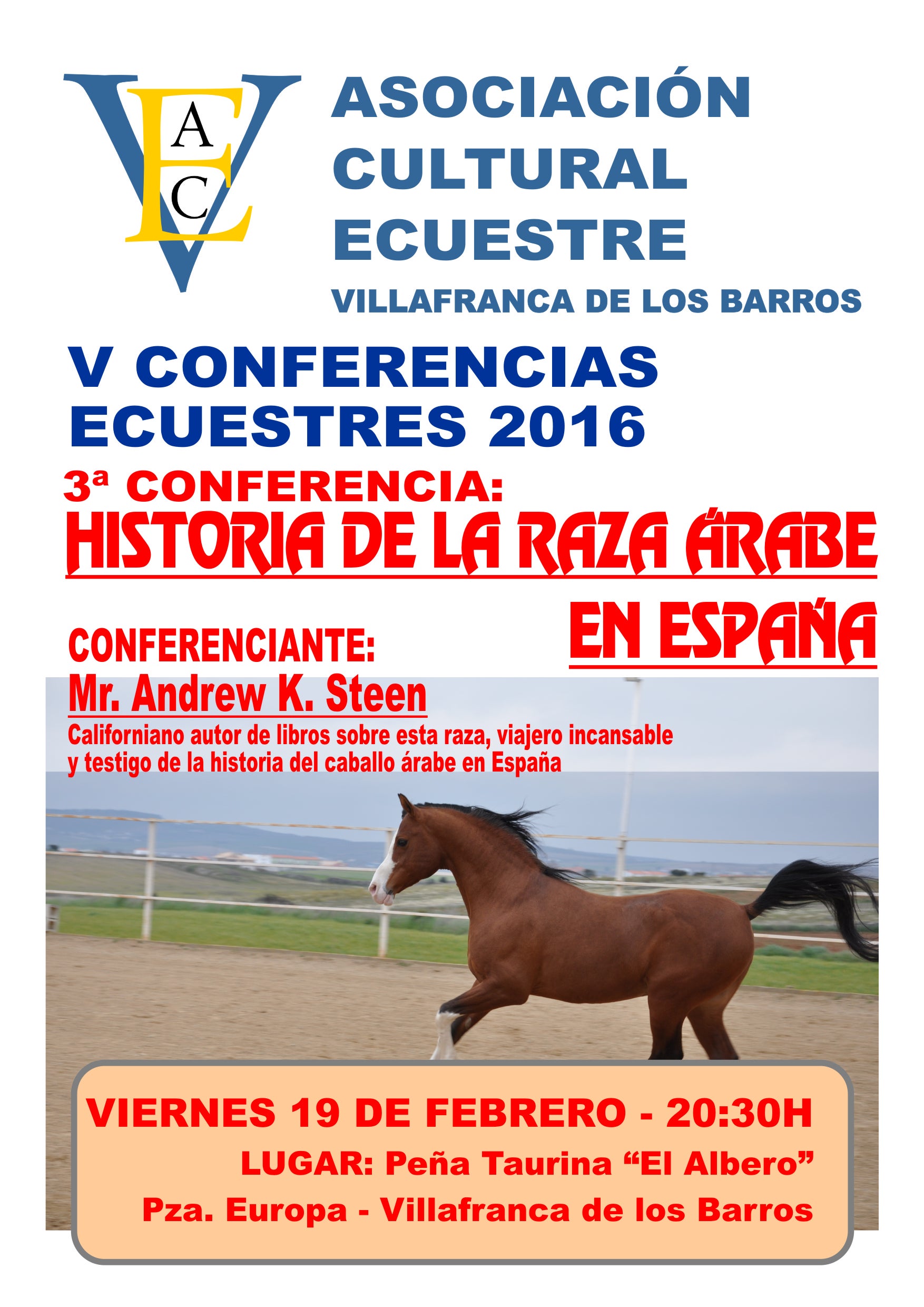 La charla ecuestre de este viernes tratará sobre la raza árabe en España